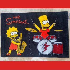 Simpsons handmade black rugs
